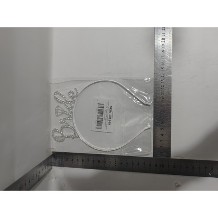 Coronita pentru Mireasa, Cyrax, Model Bride, cu Cristale, Marime Universala, 12.5 x 14.5 cm, Alb