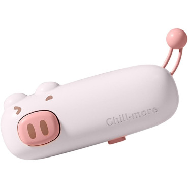 Aparat de Sigilat Ambalaje, Cyrax, Incarcare USB Tip C, 400 mAh, 10.2 x 3.7 x 4.3 cm, Model Porc, Roz