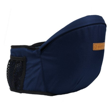 Cyrax Port-Bebe Ergonomic Ajustabil cu Scaun, 3 Pozitii, Bumbac Respirabil, pentru Copii 0-3 Ani, 20 kg Maxim, 25 x 22 x 18 cm, Albastru