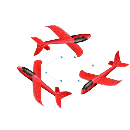 Avion Planor Cyrax, din Polistiren, Lungime 84 cm , Jucarie Recreativa, Cascadorii, Rosu