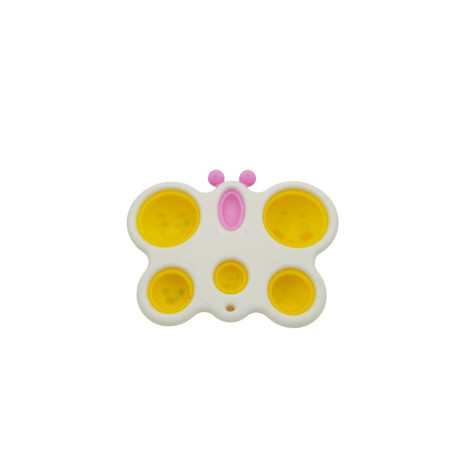 Jucarie Antistres Cyrax - Fidget Toy, Simple Dimple, Fluture, Alb