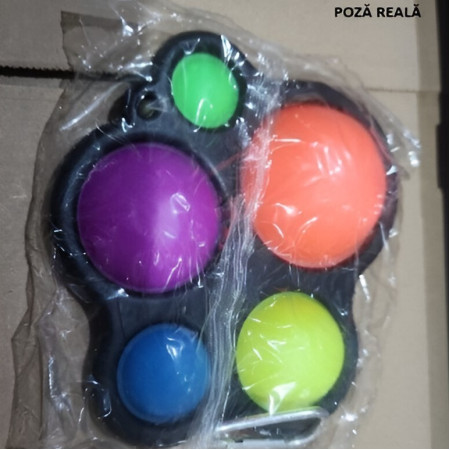 Jucarie Antistres Cyrax - Fidget Toy, Simple Dimple, Negru