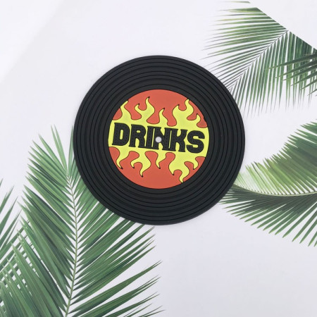 Cyrax Set 5 Suporturi pentru Pahare, Filppy, din PVC, Diametru 9 cm, Rezistent la Caldura, Multicolor