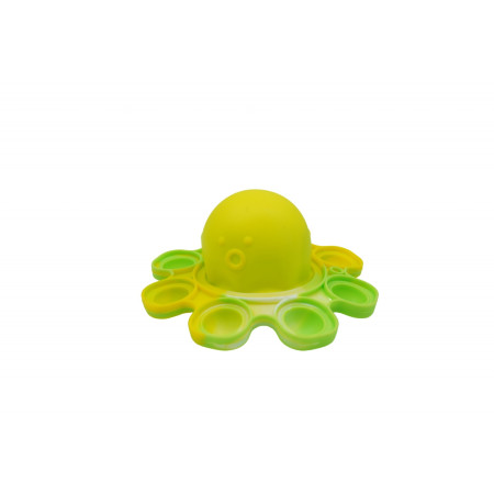 Cyrax Jucarie antistres din silicon, Pop It Now and Flip It, Caracatita reversibila, 20x10 cm, Model 4, Multicolor