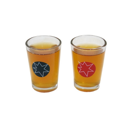 Joc de societate Pinball cu pahare pentru shoturi Cyrax, 40 x 17,7 cm, galben