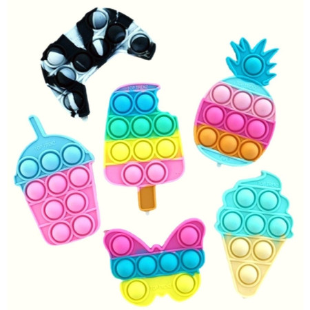 Jucarie antistres din silicon, Cyrax, Pop It Now and Flip It, Stickere, Model mixt