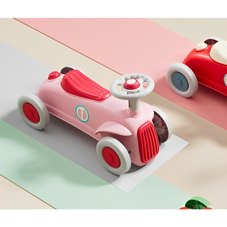 Masinuta Ride-On Cyrax, cu Sistem Anti-Rasturnare, Claxon pe Volan, 1-6 Ani, 60 x 28 x 34 cm, Roz