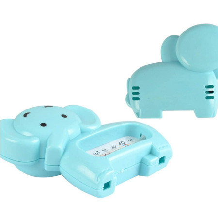 Termometru pentru Baie, Cyrax, Plutitor, Rezistent la apa, Multifunctional, Model Elefant, 11.5x9x2 cm, Albastru