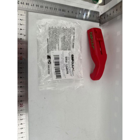 Deschizator de sticle, Cyrax, Model Pistol, Plastic, ABS, pentru Dopuri Metalice, 13 x 6 x 3.7 cm, Rosu