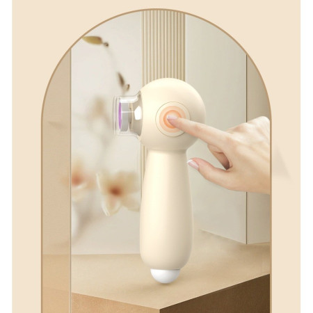 Set Pila Electrica, Cyrax, pentru Copii si Bebelusi, din ABS, 6 Accesorii, Incarcare USB, cu Lumina Led, 11.5 x 5.5 cm, Alb