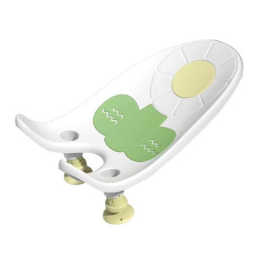 Suport de Baie Bebelusi, Cyrax, 0-12 luni, Montare pe Chiuveta/Lavoar/Cada, Ventuze Antiderapante cu Intaltime Reglabila, 50 x 24 x 12.5 cm, Alb