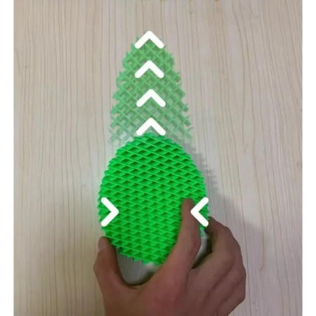 Jucarie Worm Fidget de Decompresie, Cyrax, Anti Stres, Dimensiune Compacta 10 cm, Dimensiune Extinsa 24.5 cm, Verde