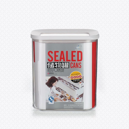 Cutie de Depozitare Alimente, Cyrax, 1L, Capac Alb, din ABS+Silicon, 14.5 x 9 x 11.3 cm, Transparent