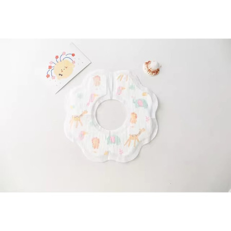 Set 10 Bavete de Unica Folosinta, Cyrax, Model Animalute, pentru Bebelusi, Alb Gri