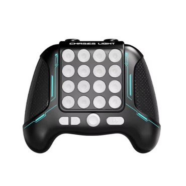 Jucarie Interactiva Pop It, Cyrax, Tip Consola, Anti-Stres, 5 Moduri de Joc, din ABS si Silicon, +3 Ani, Sunete si Lumini Model Controller, Negru