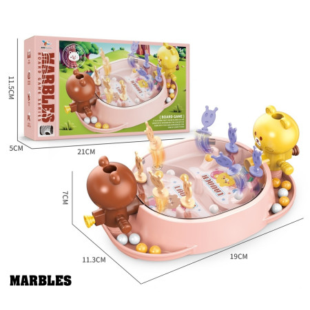 Jucarie Interactiva, Cyrax, Model Ursuleti, Joc de Masa, +5 Ani, Portabil, 2 Jucatori, 19 x 7 x 11.3 cm, Roz