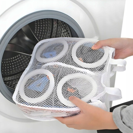 Sac pentru Spalare Incaltaminte,  pentru Masina de Spalat, 36x30x12 cm, Alb