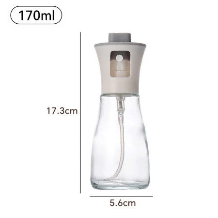 Pulverizator pentru Ulei, Cyrax, Pulverizator din Sticla pentru Otet sau Alte Lichide, Simplu Reincarcabil, Multifunctionale, 17.3 x 5.6 cm, Capacitatea 170 ml, Alb