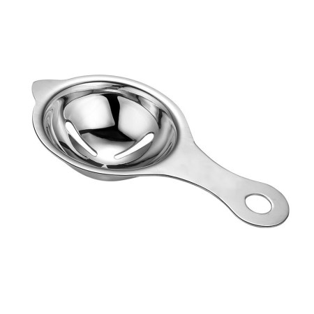 Cyrax Separator de oua, separa albusul de galbenus, inox, usor de folosit, 14x7.5 cm, argintiu