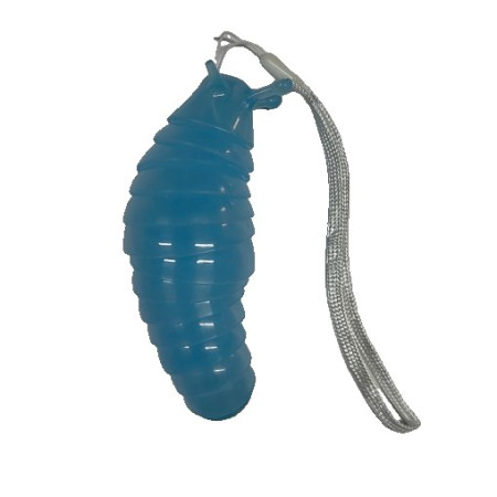 Jucarie Senzoriala Antistres, Cyrax, Fidget Toys, Omida Tip Breloc, 11 cm, +3 Ani, Albastru Transparent