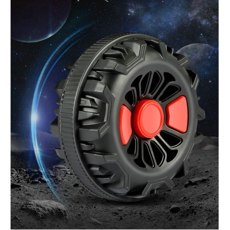 Masinuta Electrica Cyrax, pe 4 Roti, Tip ATV, cu Acumulator, Sistem Anti-Rasturnare, Sistem de Lumini si Sunet, 2-5 Ani, 70 x 43 x 48 cm, Rosu