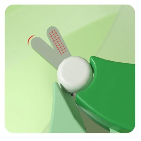 Set Ingrijire Unghii pentru Bebelusi, Cyrax, Cutie de Depozitare in Forma de Ursulet, 10 x 9.5 cm, Verde