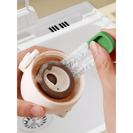 Perie de Curatat Pahare, Cani, Sticle, Cyrax, cu Maner Lung si Burete, Accesorii pentru Spalarea Paielor si Capacelor, usor de Agatat, 27.5x11.4x6cm, Verde