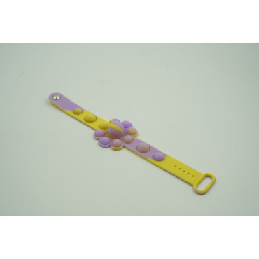 Cyrax Jucarie antistres din silicon, Bratara caracatita reversibila, Multicolor/Galben