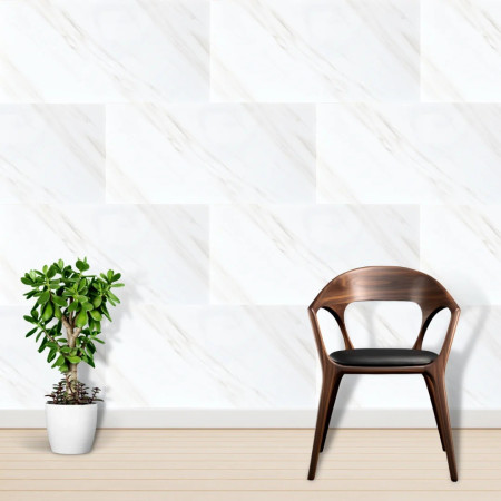 Set 10 Placi Tapet,  60 x 30 cm, Grosime 1.5 mm, din PVC, Model Imitatie de Marmura, Suprafata acoperita 1.8 mp, Galben