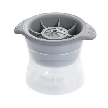 Forma cub de gheata, Cyrax, rotund, Polipropilena/Silicon, 11x7.5x7.8 cm, Gri