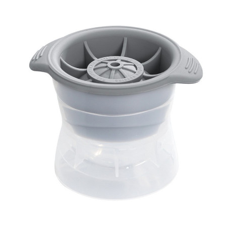 Forma cub de gheata, Cyrax, rotund, Polipropilena/Silicon, 11x7.5x7.8 cm, Gri