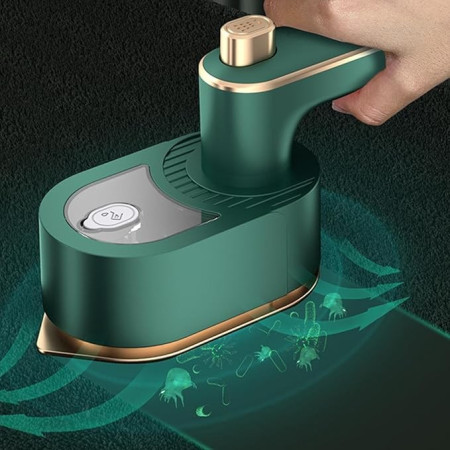 Mini Fier de Calcat,  Pliabil si Portabil, Calcare Verticala/Orizonala, cu Abur, 50 ml, 40W, 10.5 x 12 cm, Verde