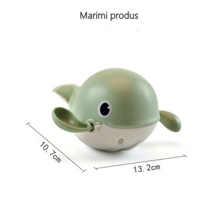 Jucarie pentru baie pentru copii, Cyrax, balena verde