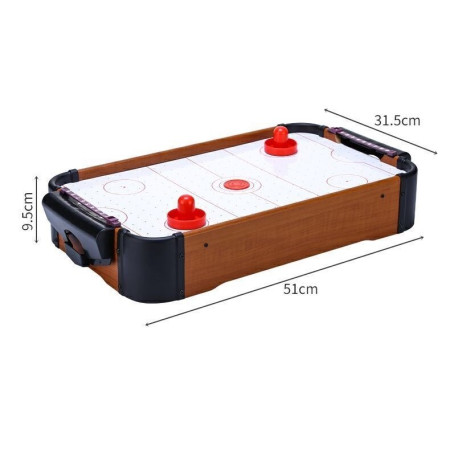 Masa Air-Hockey Cyrax, 51 x 31.5 x 9.5 cm, bara pentru punctaj, material ABS, maro