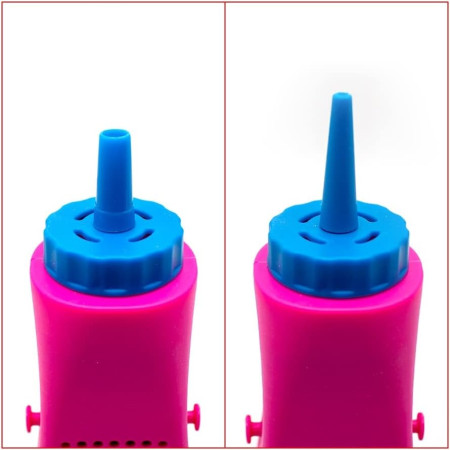 Cyrax Pompa Electrica Pentru Umflat Baloane, din Plastic, cu Acumulator, Autonomie 3-4h, Portabila, Roz