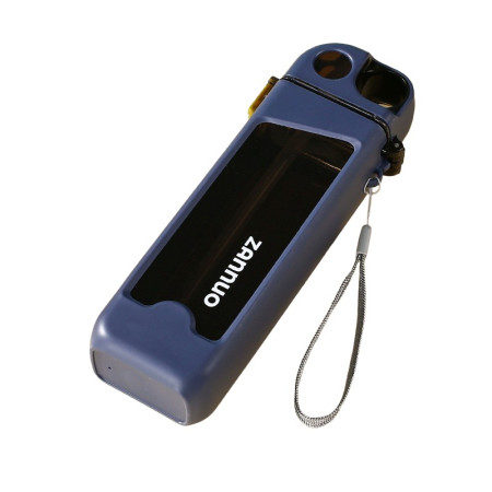 Sticla de Apa pentru Sport, Cyrax, 350 ml, cu Pai si Capac, 23x7x4.4 cm, Buton de Blocare, din PC, Albastru