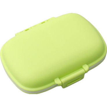 Organizator medicamente, Plastic, 8 compartimente, 0.1 L, Verde,  11 x 7 cm