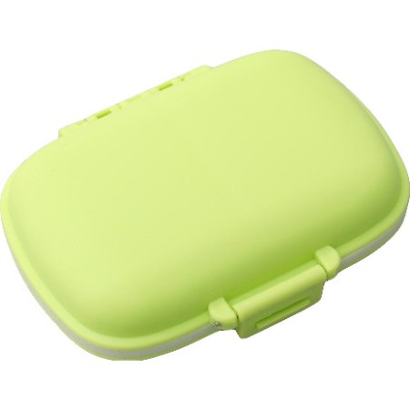 Organizator medicamente, Plastic, 8 compartimente, 0.1 L, Verde,  11 x 7 cm