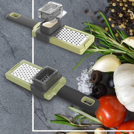 Razatoare Multifunctionala, Cyrax, pentru Ustuoi, Branza, Cascaval, 20.3 x 5.8 x 3.3 cm, Verde/Gri