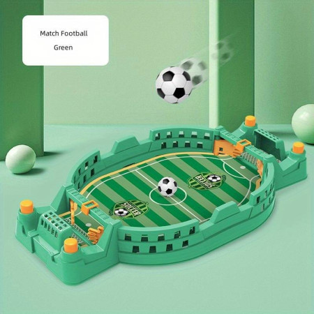 Fotbal de Masa Interactiv pentru Copii, Cyrax, cu 2 Mingi Incluse, Tabela Scor, 22.8x12x4 cm, Verde