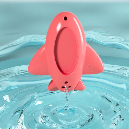 Termometru pentru Baie, Cyrax, Plutitor, Rezistent la apa, Multifunctional, Model Avion, 11x10x4 cm, Rosu