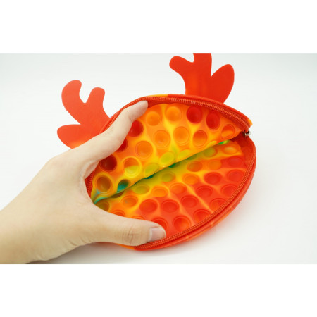 Jucarie antistres din silicon, Pop it Now and Flip It, Cyrax, Geanta, Model 2, Multicolor