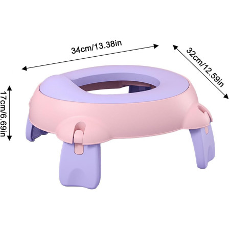 Olita Portabila, Cyrax, pentru Calatorii, Confectionata din Spuma PU, 1-6 ani, 34x32x17 cm, Roz/Mov