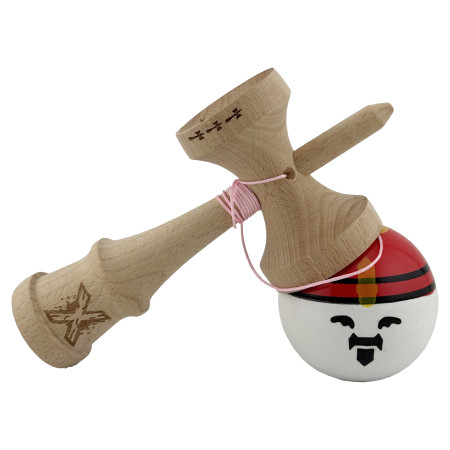 Kendama X Originala, Profesionala, Cyrax, Big Cups V2, Model Rege Super Sticky Legendary Cupe Mari, Rulment Metalic cu Ata 55 cm, Maner Maro
