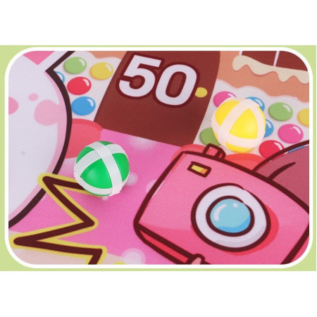 Joc Darts Cyrax pentru Copii, Placa Pliabila 36.5 cm, 8 Mingii Velcro/Scai Simple, 2 Mingii Luminoase, Model Acadele, Roz