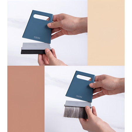 Set Mini Matura si Faras,  Uz Casnic, Doua Perii, pentru Birou, Bucatarie, Casa, 19.5x13.8x3.6 cm, Albastru