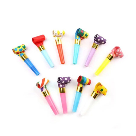Set 6 Suflatori, Cyrax, pentru Petrecere, Tematica Aniversare, 8 cm, Multicolore cu Imprimeu