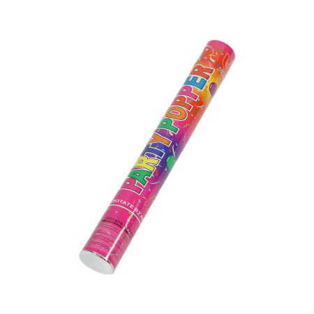 Tub de Confetii, Cyrax, Clasic, 40x5 cm, Confetii Asortate din Plastic, Eliberare prin Rasucire, Multicolor