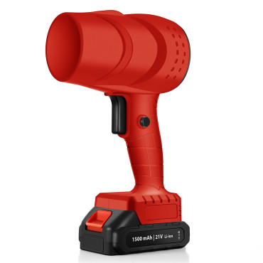 Suflanta de Aer Multifunctionala Portabila, Cyrax, Incarcare Auto, pentru Gratar, Masina, Indepartare Frunze si Praf, 1500 mAh, Viteta de Rotatie 25000 RPM, 2 Baterii de Li si Incarcator, Rosu