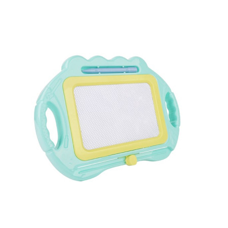 Tabla Magnetica pentru desen Cyrax, Pix, forma dreptunghi, dimensiuni 23x17 cm, Dezvolta Creativitatea, cu picioare suport, Albastru